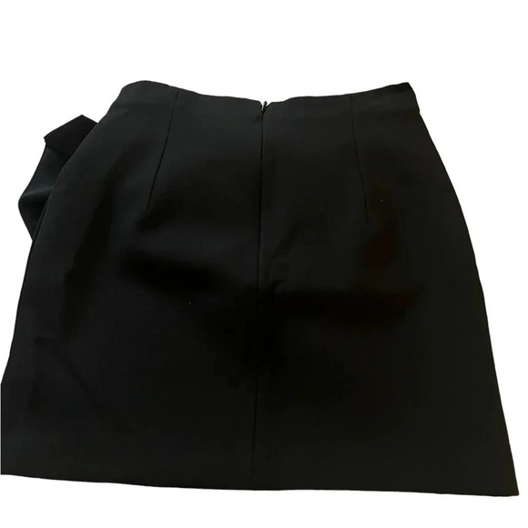 Who What Wear Gold Zipper Accent Wrap Skirt‎ Polyester Black 2 - Picture 3 of 3